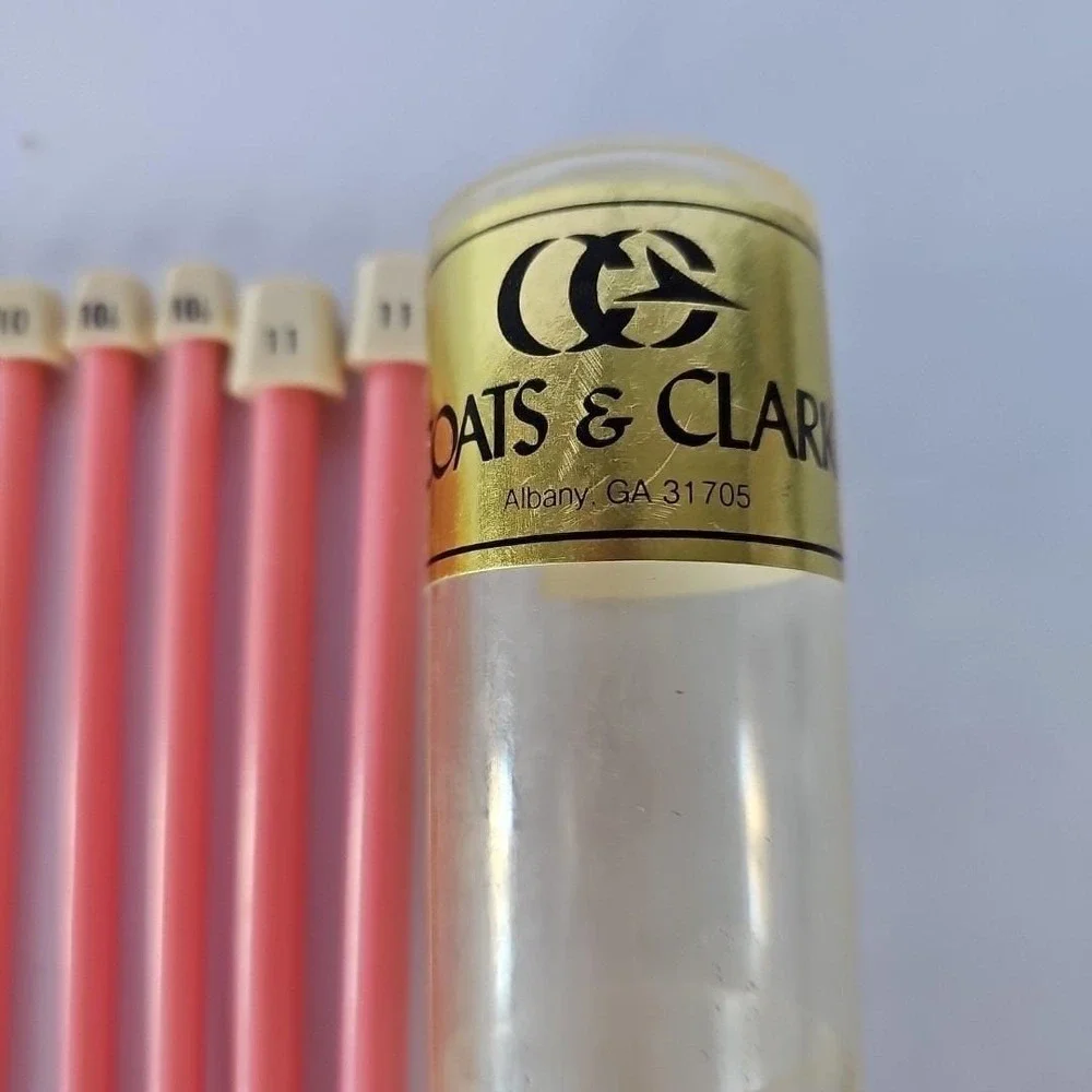 Vintage Coats & Clark Knitting Needles Set 14in‎ Plastic Colorful Retro Crafting